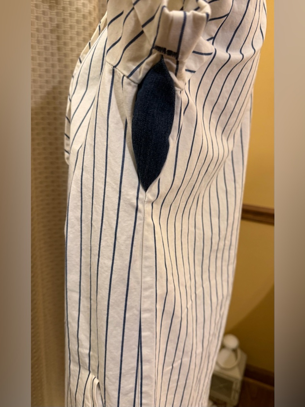 Madewell White Mini Skirt with Navy Stripes - Picture 5 of 13